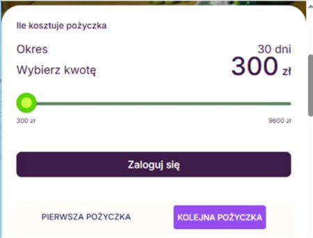 Zrzut ekranu z oferty ViviGo: zmiana minimalnej kwoty przy kolejnej pożyczce