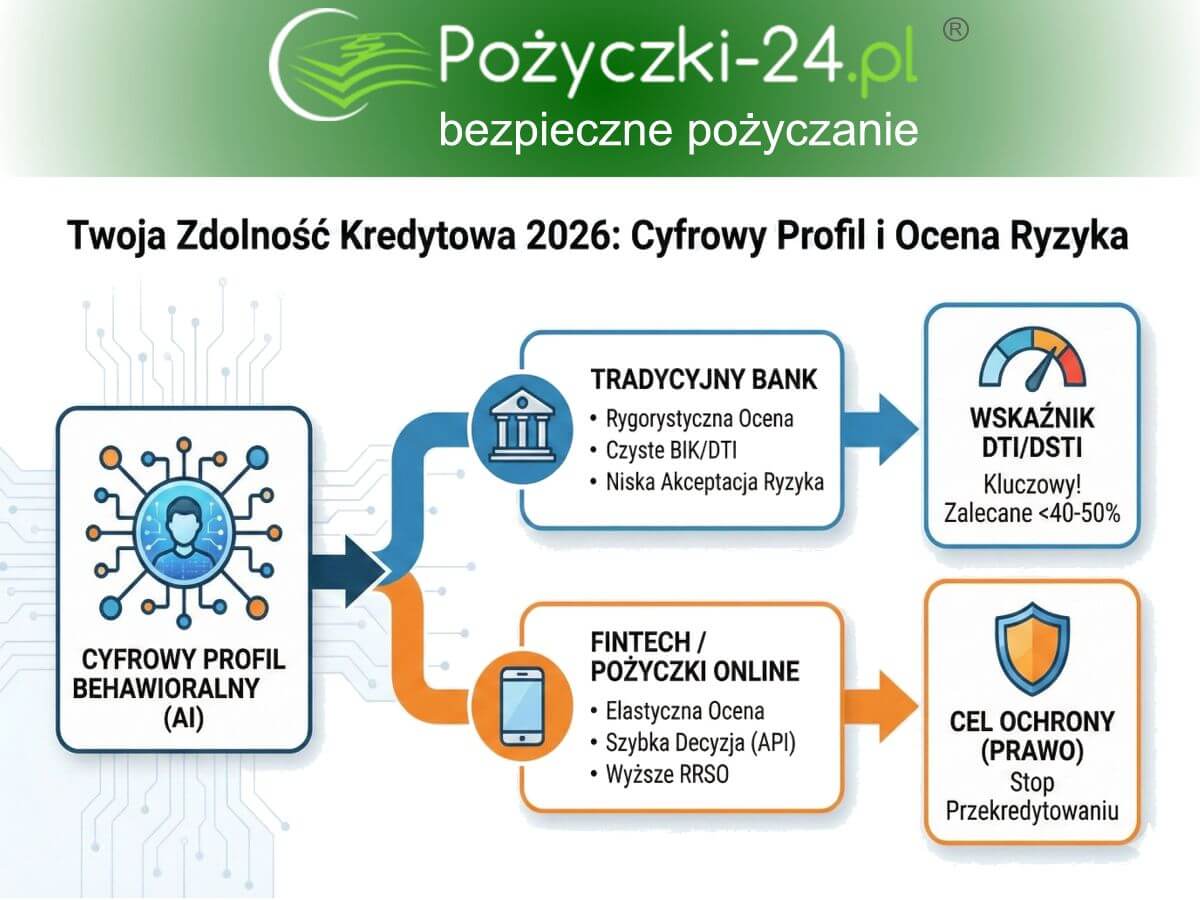 Schemat RomanS: Jak cyfrowy profil behawioralny i wskaźniki DTI wpływają na zdolność kredytową w bankach i firmach pozabankowych w 2026 roku